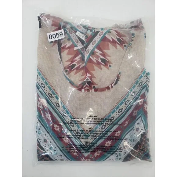 Live 4 Truth Southwest Native Art Geometric Shirt Blouse Top Size Medium Boho - Picture 7 of 7